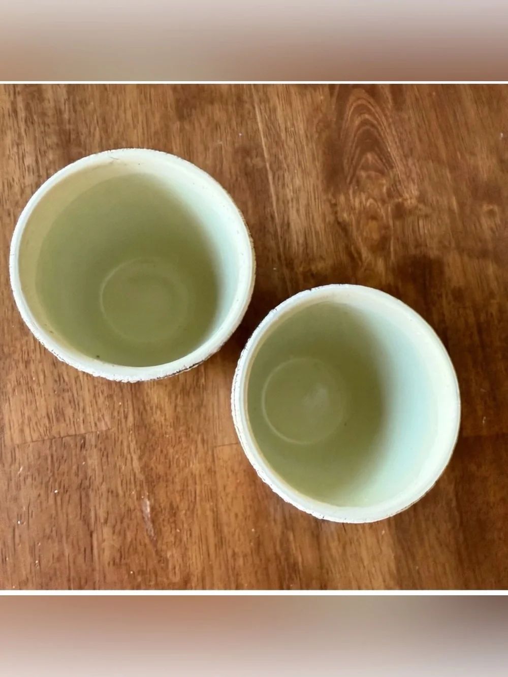 Mini Plant Pots Set of 2 Succulent Planters Off White and Charcoal Gray